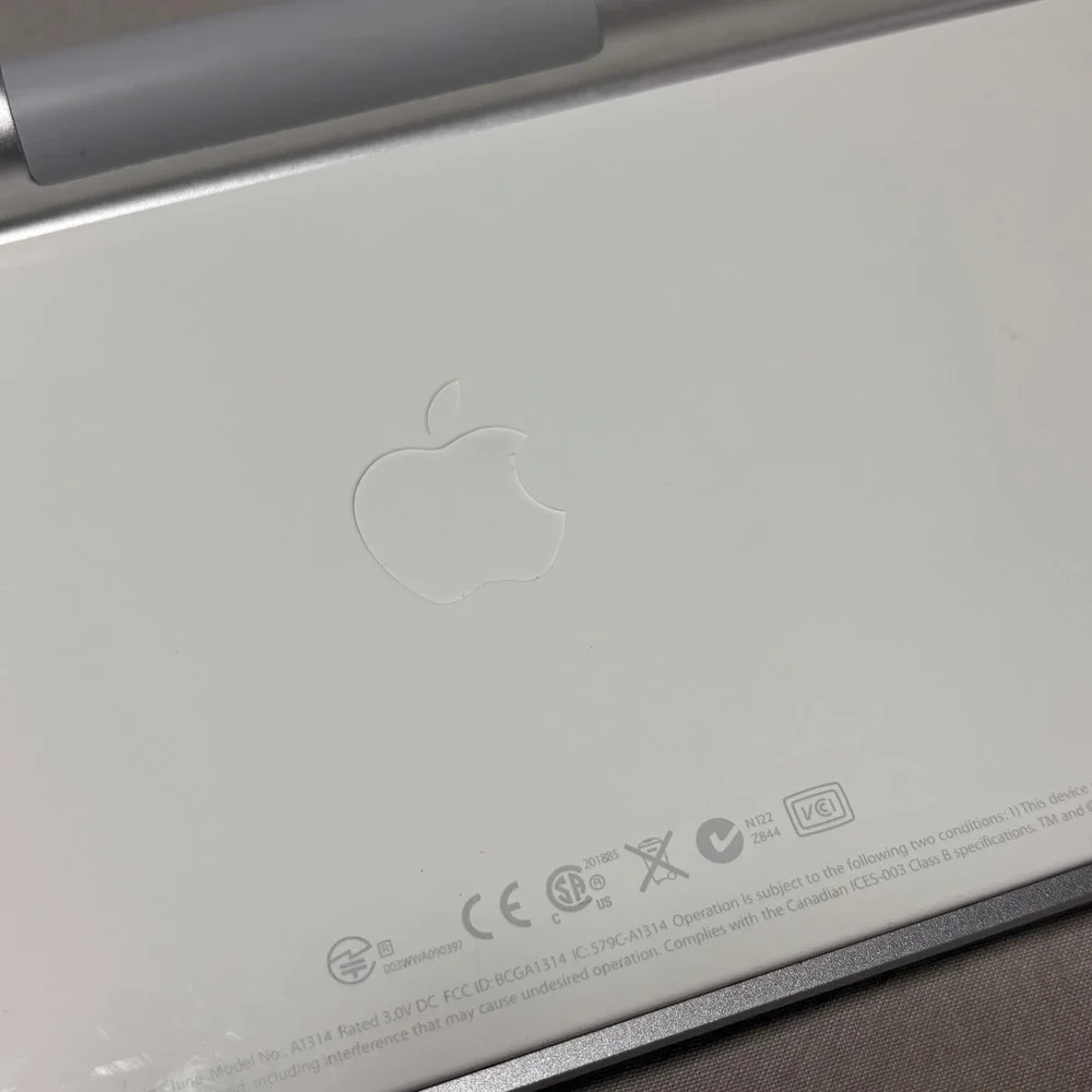 Apple‎ Wireless Keyboard A1314 Silver Bluetooth Aluminum MC184LL/B QWERTY Mac